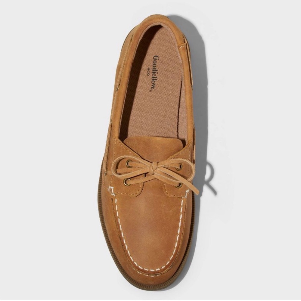 Genuine leather loafers w/memory foam insole cognac- 12 NWT
